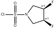 REL-3,4-二氟吡咯烷-1-磺酰氯 结构式