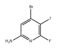 4-溴-6-氟-5-碘吡啶-2-胺 结构式