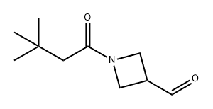 1-(3,3-二甲基丁酰基)氮杂环丁烷-3-甲醛 结构式