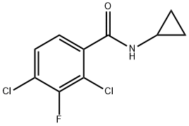 2,4-Dichloro-N-cyclopropyl-3-fluorobenzamide 结构式