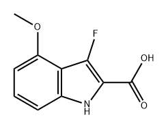 3-氟-4-甲氧基-1H-吲哚-2-羧酸 结构式