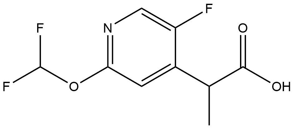 2-(2-(二氟甲氧基)-5-氟吡啶-4-基)丙酸 结构式