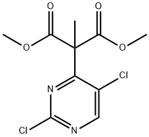 2-(2,5-二氯-4-嘧啶基)-2-甲基丙烷二酸1,3-二甲基酯 结构式