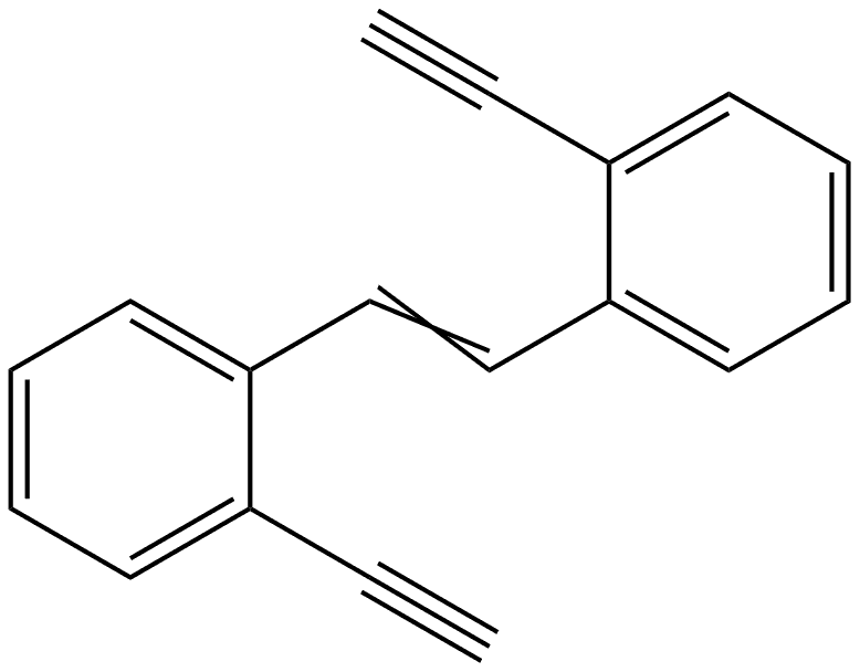 Benzene, 1,1'-(1E)-1,2-ethenediylbis[2-ethynyl- 结构式