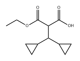 3,3-二环丙基-2-(乙氧基羰基)丙酸 结构式