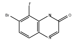 7-溴-8-氟喹喔啉-2(1H)-酮 结构式