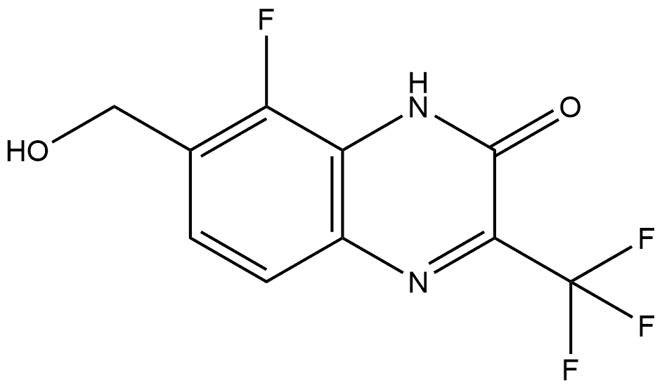 8-氟-7-(羟甲基)-3-(三氟甲基)喹喔啉-2(1H)-酮 结构式