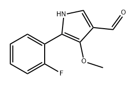 5-(2-氟苯基)-4-甲氧基-1H-吡咯-3-甲醛 结构式