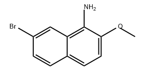 7-溴-2-甲氧基萘-1-胺 结构式