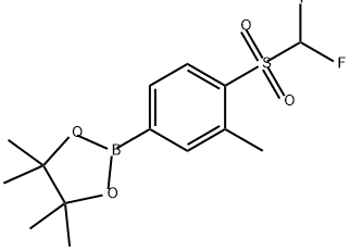 1,3,2-二噁硼烷,2-[4-[(二氟甲基)磺酰基]-3-甲基苯基]-4,4,5,5-四甲基- 结构式