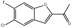 1-(5-氯-6-氟苯并呋喃-2-基)乙烷-1-酮 结构式