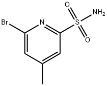 6-溴-4-甲基-2-吡啶磺酰胺 结构式