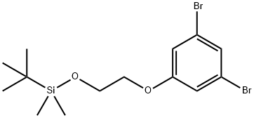 1,3-二溴-5-[2-[(1,1-二甲基乙基)二甲基甲硅烷基]氧基]乙氧基]苯 结构式