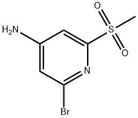 2-溴-6-(甲磺酰基)4-吡啶胺 结构式