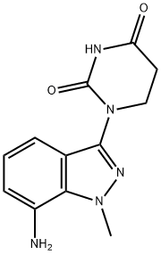 1-(7-氨基-1-甲基-1H-吲唑-3-基)二氢嘧啶-2,4(1H,3H)-二酮 结构式