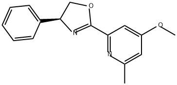 (S)-2-(4-甲氧基-6-甲基吡啶-2-基)-4-苯基-4,5-二氢噁唑 结构式