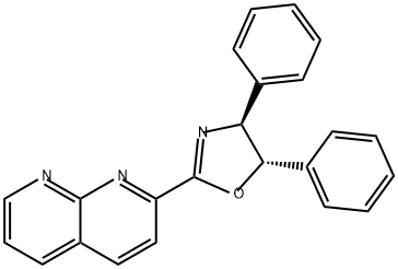 (4S,5S)-2-(1,8-萘啶-2-基)-4,5-二苯基-4,5-二氢恶唑 结构式