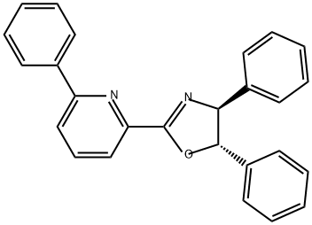 (4S,5S)-4,5-二苯基-2-(6-苯基吡啶-2-基)-4,5-二氢恶唑 结构式