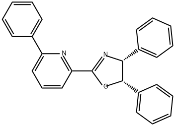 (4R,5S)-4,5-二苯基-2-(6-苯基吡啶-2-基)-4,5-二氢恶唑 结构式