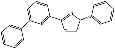 (R)-4-苯基-2-(6-苯基吡啶-2-基)-4,5-二氢恶唑 结构式