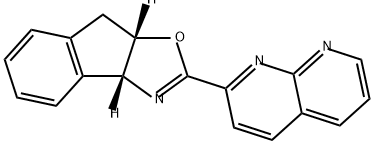 (3AR,8AS)-2-(1,8-萘啶-2-基)-3A,8A-二氢-8H-茚并[1,2-D]恶唑 结构式