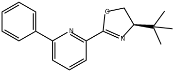 (R)-4-(叔丁基)-2-(6-苯基吡啶-2-基)-4,5-二氢恶唑 结构式