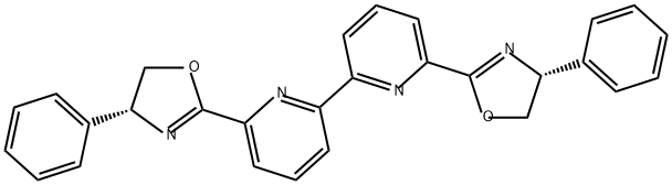 6,6'-双[(4R)-4,5-二氢-4-苯基-2-噁唑基]-2,2'-联吡啶 结构式