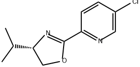 (S)-2-(5-氯吡啶-2-基)-4-异丙基-4,5-二氢恶唑 结构式