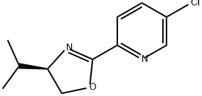 (R)-2-(5-氯吡啶-2-基)-4-异丙基-4,5-二氢恶唑 结构式