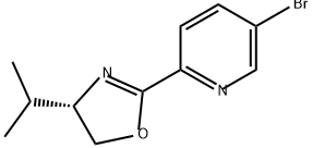 (S)-2-(5-溴吡啶-2-基)-4-异丙基-4,5-二氢恶唑 结构式