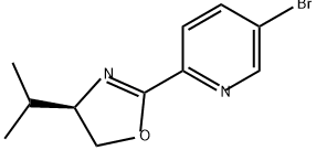 (R)-2-(5-溴吡啶-2-基)-4-异丙基-4,5-二氢恶唑 结构式