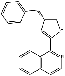 (R)-4-苄基-2-(异喹啉-1-基)-4,5-二氢恶唑 结构式