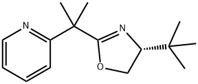 (R)-4-(叔丁基)-2-(2-(吡啶-2-基)丙-2-基)-4,5-二氢恶唑 结构式