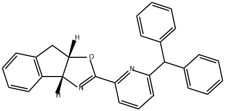 (3AR,8AS)-2-(6-二苯甲基吡啶-2-基)-8,8A-二氢四氢-3AH-茚并[1,2-D]恶唑 结构式