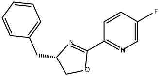 (S)-4-苄基-2-(5-氟吡啶-2-基)-4,5-二氢恶唑 结构式