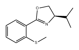 (R)-4-异丙基-2-(2-(甲硫基)苯基)-4,5-二氢恶唑 结构式