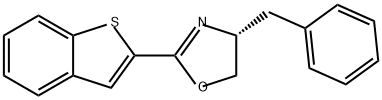 (R)-2-(苯并[B]噻吩-2-基)-4-苄基-4,5-二氢恶唑 结构式