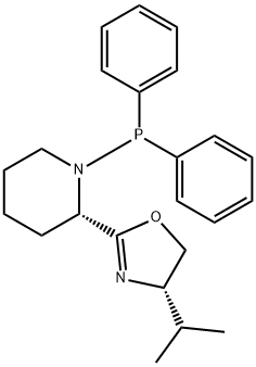 (S)-2-((S)-1-(二苯基膦基)哌啶-2-基)-4-异丙基-4,5-二氢恶唑 结构式