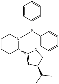 (R)-2-((S)-1-(二苯基膦基)哌啶-2-基)-4-异丙基-4,5-二氢恶唑 结构式