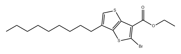 2-溴-6-壬基噻吩并[3,2-B]噻吩-3-甲酸乙酯 结构式