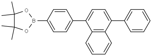 4-(4-苯基-1-萘)-苯硼酸频哪醇酯 结构式