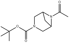 1-(3-BOC-3,6-二氮杂双环[3.1.1]庚烷-6-基)乙酮 结构式