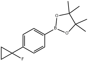 2-(4-(1-氟环丙基)苯基)-4,4,5,5-四甲基-1,3,2-二氧硼杂环戊烷 结构式