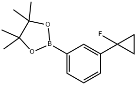 1,3,2-Dioxaborolane, 2-[3-(1-fluorocyclopropyl)phenyl]-4,4,5,5-tetramethyl- 结构式