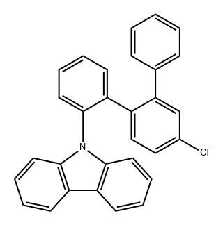 9-(4′-氯[1,1′:2′,1′′-三联苯]-2-基)-9H-咔唑 结构式