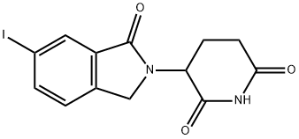 3-(6-碘代-1-氧异喹啉-2-基)哌啶-2,6-二酮 结构式