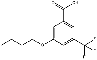 Benzoic acid, 3-butoxy-5-(trifluoromethyl)- 结构式