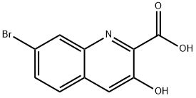 7-溴-3-羟基喹啉-2-羧酸 结构式