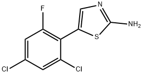 2-Thiazolamine, 5-(2,4-dichloro-6-fluorophenyl)- 结构式