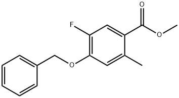 Benzoic acid, 5-fluoro-2-methyl-4-(phenylmethoxy)-, methyl ester 结构式